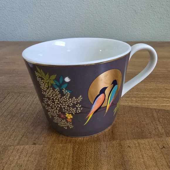 Sara Miller London Portmeirion Chelsea Collection Teacup & Saucer Dark Grey - Picture 8 of 11